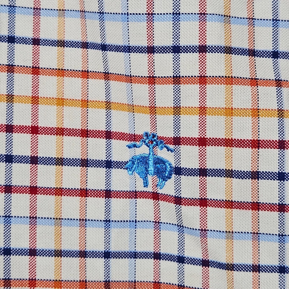 Brooks Brothers‎ Shirt Mens XL Multicolor Check Supima Cotton Button Up Logo - Picture 4 of 10